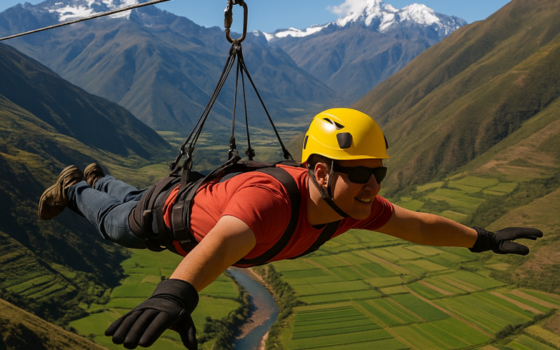 Zipline sobre el Valle Sagrado